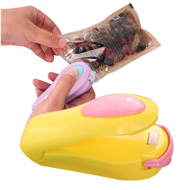 Oleegame Machine de Scellage 1 Pce Pression Manuelle Mini Machine de Scellage de Sacs en Plastique Portable Jaune