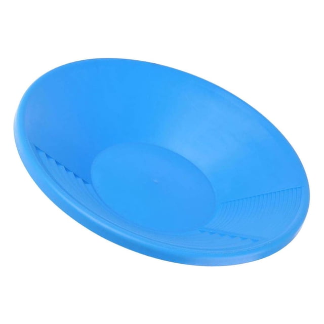 letairis 15" Dual Riffle Gold Pan for Plastic Gold Nugget Mining Dredging River Panning Sky Blue