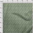thumbnail image 3 of oneOone Velours Vert Tissu Ogee Matière de Robe Tissu Imprimé Tissu au Mètre 58 Pouces de Large, 3 of 4