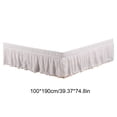 thumbnail image 2 of Elastic Pleated Bed Skirt with Pompom Hem - Slip-Resistant, Machine Washable, Fits Mattresses 15-30cm Thick, 2 of 6