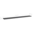 thumbnail image 4 of vidaXL Bookshelf Boards 4 pcs High Gloss Grey 80x10x1.5 cm Engineered Wood, 4 of 4