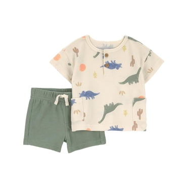 Carter's Child of Mine IB 2PC Short Set - Green Dino