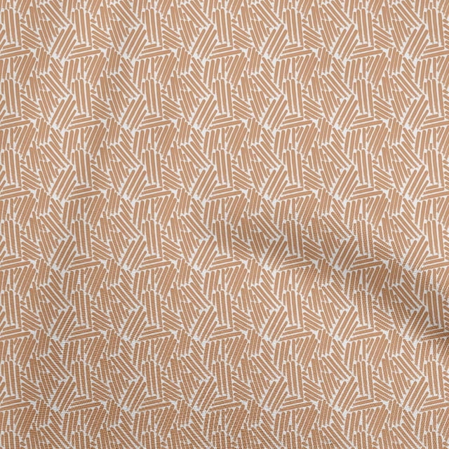 oneOone Viscose Chiffon Rose Brown Fabric Geometric Craft Projects Decor Fabric Printed By The Yard 42 Inch Wide