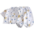 thumbnail image 3 of Soft Cloud Print Summer Pajama Set For Girls And Boys Comfortable Short Sleeve Loungewear For Toddler, 3 of 3