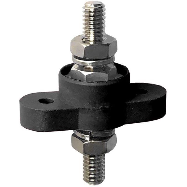 MGI SpeedWare Junction Block Power Post with 5/16" Feed-Thru Stud (Black)