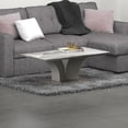 thumbnail image 4 of Contemporary Faux Marble & Stainless Steel Coffee Table in Grey, 4 of 7