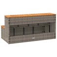 thumbnail image 5 of vidaXL Hot Tub Step Grey 100x50x50.5 cm Poly Rattan and Solid Acacia, 5 of 5