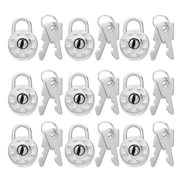 1 Set Mini Round Shaped Padlocks With Keys For Jewelry Box Diary Small Vintage Decorative Locks Mini Diary Lock Locker Key Lock
