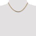 thumbnail image 2 of 14k 16 Inch 3.8mm Tri Color Gold Valentino Chain Necklace Pendant Charm Fancy Pave, 2 of 9