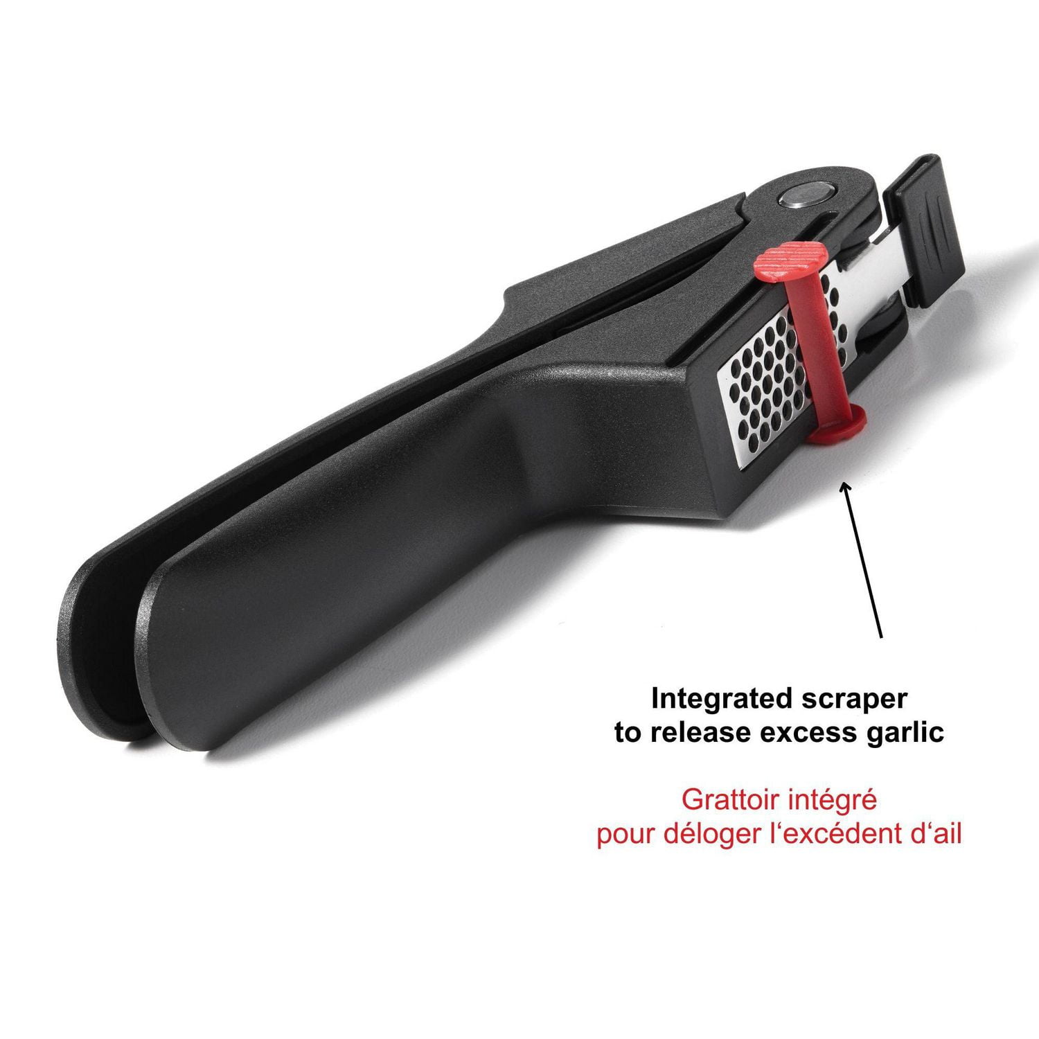 tarfrit All-In-One Garlic Multitool, Slice Press Cut Garlic Fast, Stainless Steel Grid, Pivot Pusher, Integrated Scraper, Easy Cleaning, Dishwasher Safe, Garlic Tool