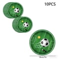 thumbnail image 3 of Fesfesfes 10 Pcs Disposable Football Pattern Paper Plates Sturdy Drinking Cups Party Daily Use Home Office Picnic Supplies, 3 of 6