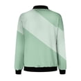 thumbnail image 4 of Atogsazn Blouson Bomber à Fermeture à Glissière pour Femme Décontracté à Manches Longues Coupe-Vent Vestes Manteau Hauts Chemisier Vêtement d'Extérieur avec Poche 01-Vert G Mode, 4 of 5