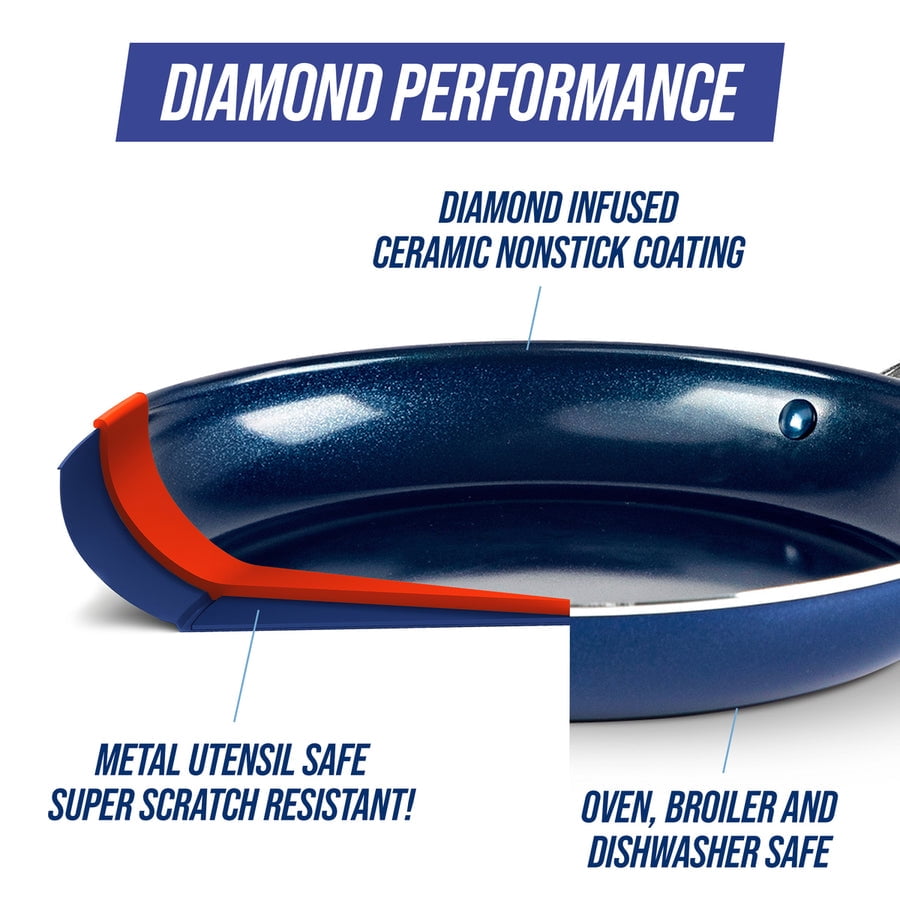 Poêle à sauté profonde Blue Diamond de 5 pintes (4,7 L)
