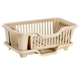 thumbnail image 1 of Dish Storage Rack Multifunctional with Drain Tray Utensil Dish Strainers Organizer Rack Dish Rack and Drainaboard Set for Kitchen Home Khaki 44.5cmx27.5cmx18cm, 1 of 8