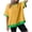 Yellow, variant on Plebaso Oversized T Shirts for Women Color Block Short Sleeve Tees Casual Crew Neck Loose Womens Shirts