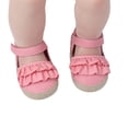 thumbnail image 4 of NOKIO Baby Girl First Walking Shoes Summer Toddler Flat Sandals, Ruffles Design Water-Friendly Lightweight Breathable Comfortable Non-Slip Pool Beach Footwear, 4 of 9
