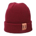 thumbnail image 1 of Winter Hat Children Adult Cap Thick Knitted Elastic Windproof Cozy Cold Resistant Solid Color Regular Fit Outdoor Beanie, 1 of 10