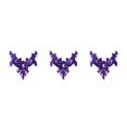 thumbnail image 4 of mmirethe Appliqué Élégant en Strass, Perles à Coudre, Écussons de Bordure pour Robe de Mariée Polyvalente Facile à Acrylique, Robe de Bal, Écussons Violet 3Ensemble, 4 of 6