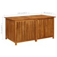 thumbnail image 2 of vidaXL Garden Storage Box 150x80x75 cm Solid Acacia Wood, 2 of 7