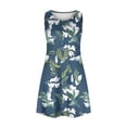 thumbnail image 4 of EGNMCR Robes de Vacances pour Femmes Robes d'Été pour Femmes Plage Floral T-Shirt Robe d'Été Décontractée Poches Robe Bohème à Bretelles, 4 of 4