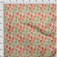 thumbnail image 4 of oneOone Tissu Popeline de Coton Sergé Rouge Feuille Tropicale Aquarelle Matériel de Robe Tissu Imprimé Tissu au Mètre 56 Pouces de Large, 4 of 4