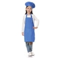 thumbnail image 1 of TOPTIE Kids Apron and Chef Hat Set, Adjustable Cotton Child Cooking Kitchen Apron, S-XXL-Blue-XL, 1 of 8