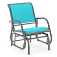 thumbnail image 1 of Costway Outdoor Single Swing Glider Rocking Chair Armrest Garden Porch Backyard Turquoise, 1 of 9