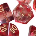 thumbnail image 4 of segolike 7 Pcs Polyédriques D8 D10 D12 D20 Jouets de Divertissement de Jeu de Table Familial, Rouge, 4 of 4