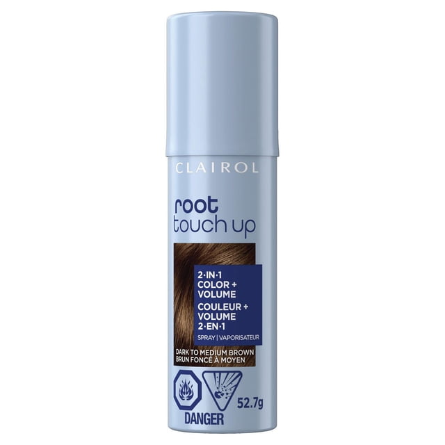 Clairol Root Touch-Up Temporary Spray 2in1: 100% gray coverage and volume boost