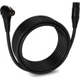 thumbnail image 1 of LyxPro 25 Feet XLR Cable, Right Angle Female to Male, 3 Pin Mic Cable, Black, 1 of 7