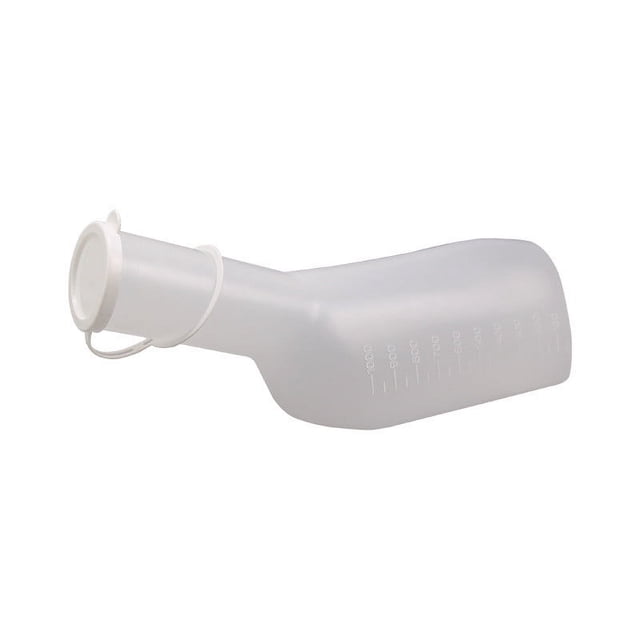 1000ml Plastic Male Urinal Bottle with Measuring Lines, Portable for Travel and Incontinence Care, Leak-Proof Design