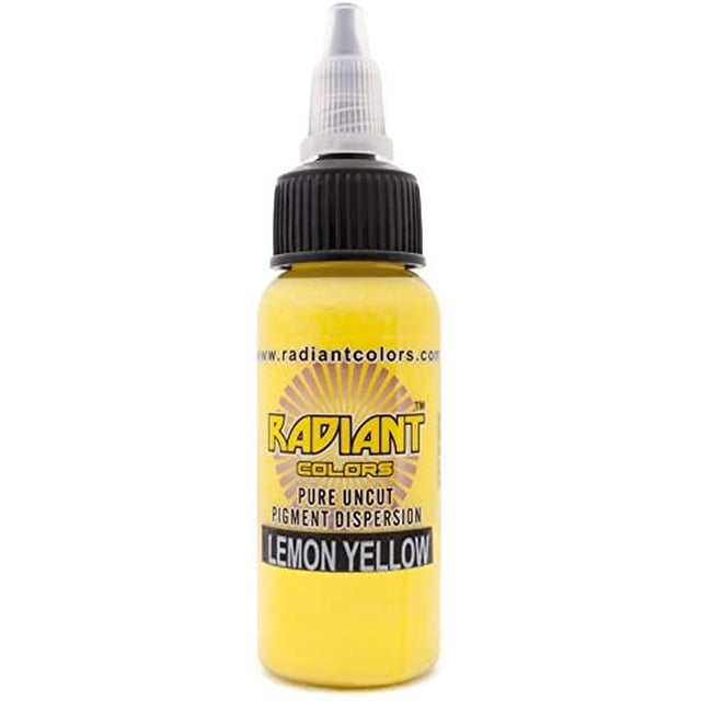 Radiant Colors Tattoo Ink - LEMON YELLOW 1oz