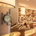 thumbnail image 4 of Chendee Vintage Double Sided Wall Clock Wrought Iron Train Grand Station Style, 4 of 9