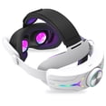 thumbnail image 1 of 12000mah Rechargeable Battery Head Strap Compatible with Meta Quest 3/3S Headband VR Accessory With RGB Light-White, 1 of 6