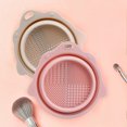 thumbnail image 3 of Foldable Makeup Brush Cleaner Bowl Portable Silicone Cosmetic Brushes Powder Puffs Makeup Sponges Cleaning Tool, 3 of 8
