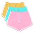 thumbnail image 1 of Yanlir 3PCS Active Shorts for Womens Summer Casual Shorts Quick Dry Running Sports Yoga Shorts Workout Stretchy Workout Shorts with Drawstring(Yellow#2,2XL), 1 of 8