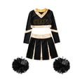 thumbnail image 3 of Sxiwei Kids Girls Cheerleading Uniform Cheer Outfits Metallic Patchwork Competition Performance Costume B03 14, 3 of 5