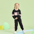 thumbnail image 3 of PatPat Ensemble 2 Pcs pour Bébé / Tout-Petit Fille, Chandail à Manches Longues à Blocs de Couleur à Empiècements à Imprimé Léopard et Pantalon, 3 of 7