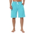 thumbnail image 1 of INSPIRE CHIC Men's Solid Board Shorts Quick Dry Swim Trunks with Elastic Waist & Drawstring 34 Light Blue, 1 of 7