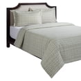 thumbnail image 1 of HOMETRENDS 3-Piece Abstract Grid Green Duvet Cover Set, King, 1 of 5