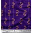 thumbnail image 1 of Soimoi Tissu Poly Georgette Rayé & à Pois Abstrait Imprimé 1 Yard 52 Pouces de Large, 1 of 1