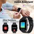 thumbnail image 2 of Beige Smart Fitness Watch with 1.96" HD Display, BT5.2 Call Function, 24H Health Monitoring (Heart Rate, Temperature, Sleep, Menstrual Cycle), 100+ Sports Modes, 7-10 Days Battery Life, Compatible, 2 of 7