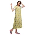 thumbnail image 3 of Moomaya Chemise de Nuit en Coton Imprimée pour Femmes Manches Courtes, 3 of 5