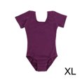 thumbnail image 2 of Tenue de Danse Extensible pour Enfants, Légère pour la Peau, Douce pour la Peau, Robe Classique, Justaucorps à Col Rond, Combinaison, Tenue de Danse Douce, Léotard, Violet, TG, 2 of 9