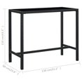 thumbnail image 4 of vidaXL 7 Piece Garden Bar Set with Cushions Poly Rattan Black, 4 of 5