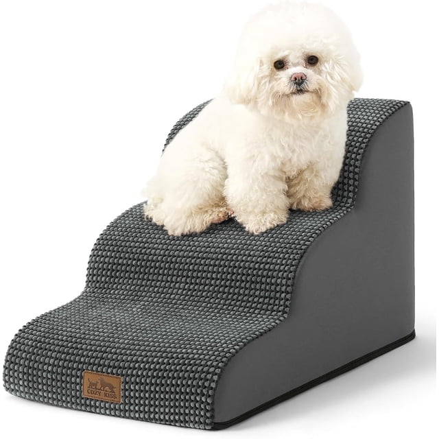 Dog Stairs for Small Dogs .” H Pet Step with Leakproof Cover High Density Foam Cat Ramp for Couch Sofa or Chair Lightweight Durable Comfort .x.x Step