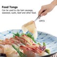 thumbnail image 4 of 10pcs set Stainless Steel Food Tongs Clips Multi functional Long Straight Tweezers 18cm, 4 of 5