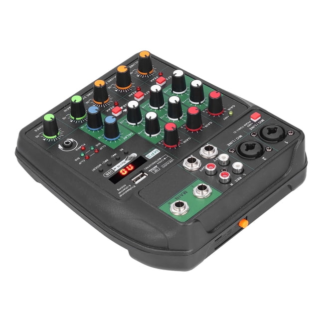 DJ Console Mixer, Ultra Low Noise Mini Audio Mixer Compatible ABS For Music Lovers For Recording Studios For Entertainment Venues For DJ For Singing Halls