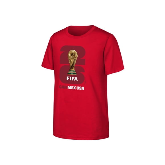 FIFA Jeunesse Unisexe Canada Rouge Coupe du Monde 2026 T-Shirt