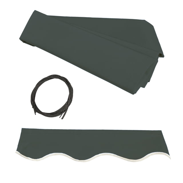 ALEKO Tissu de Remplacement Résistant à l'Eau pour Auvent Rétractable 10 x 8 Pi en Vert Forêt. Comprend un Tissu polyester durable de 280 g avec Résistance aux UV et à l'Eau, une Cantonnière et un Cordon en Tissu. Compatible avec ALEKO et la Plupart des Autres Marques d'Auvents de Même Taille. dimensions Réelles du Tissu Sont 9,4 x 8 Pieds. Cadre et Manuel Non Inclus.
